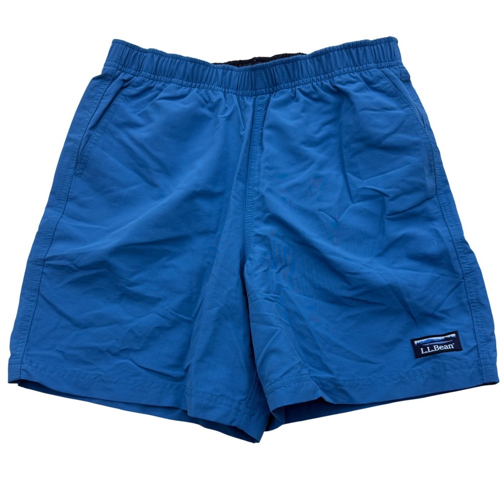 L.L.Bean Classic Supplex Sport Shorts Men S Small Blue 6" Inseam Outdoor Fishing